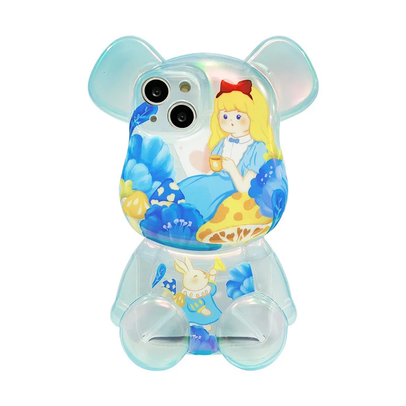 

Bandai Disney 3D Cartoon Phone Case Luxury Shockproof Protective Cover for Iphone 13 12 11 Pro XS MAX X XR Silicone Soft Cover