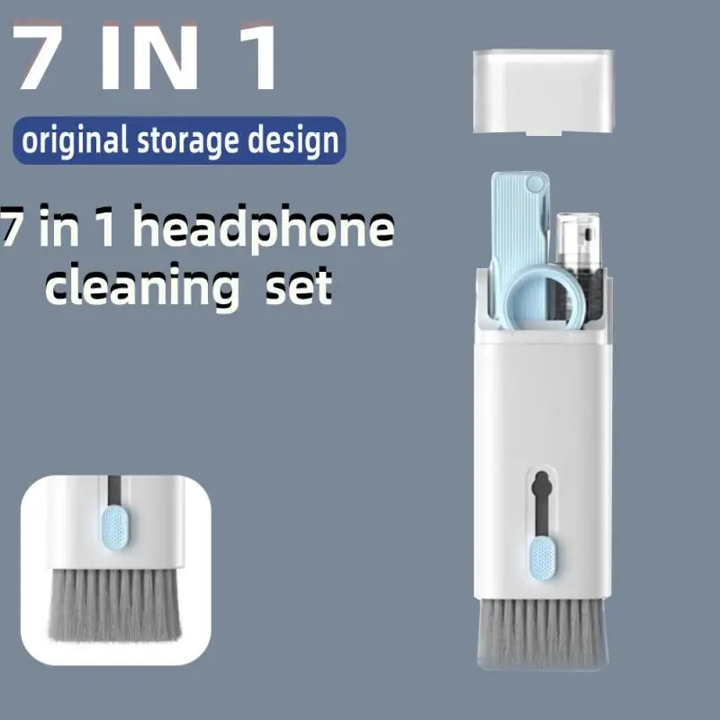 

Набор для чистки наушников 7 в 1, устройство для чистки клавиатуры компьютера, инструмент для чистки экрана, инструмент для удаления пыли