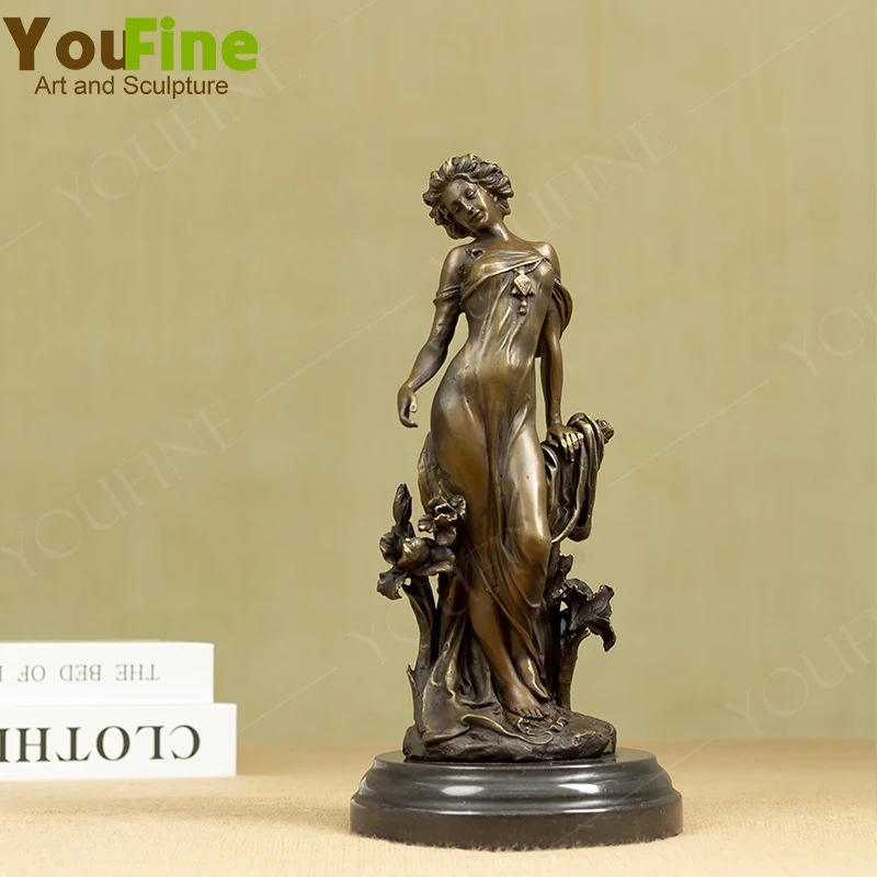 

Бронзовая скульптура Афродита, Греческий миф, афродитовая бронзовая статуя богини любви и красоты для домашнего искусства, Декор, классическое украшение