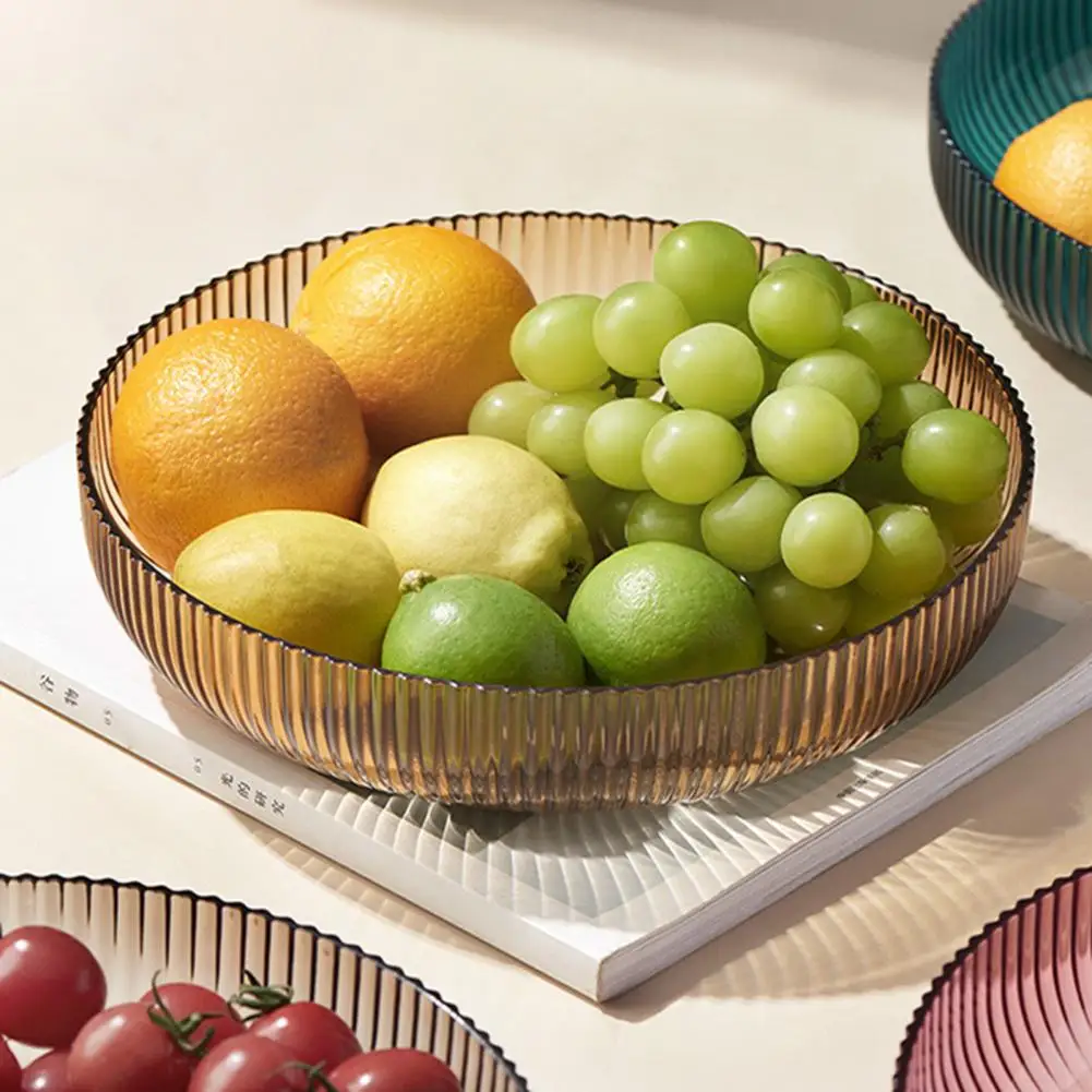 

Practical Salad Bowl Reusable Snack Plate BPA Free Ultra-Light Desktop Serving Plate Dish Fruit Tray Multipurpose