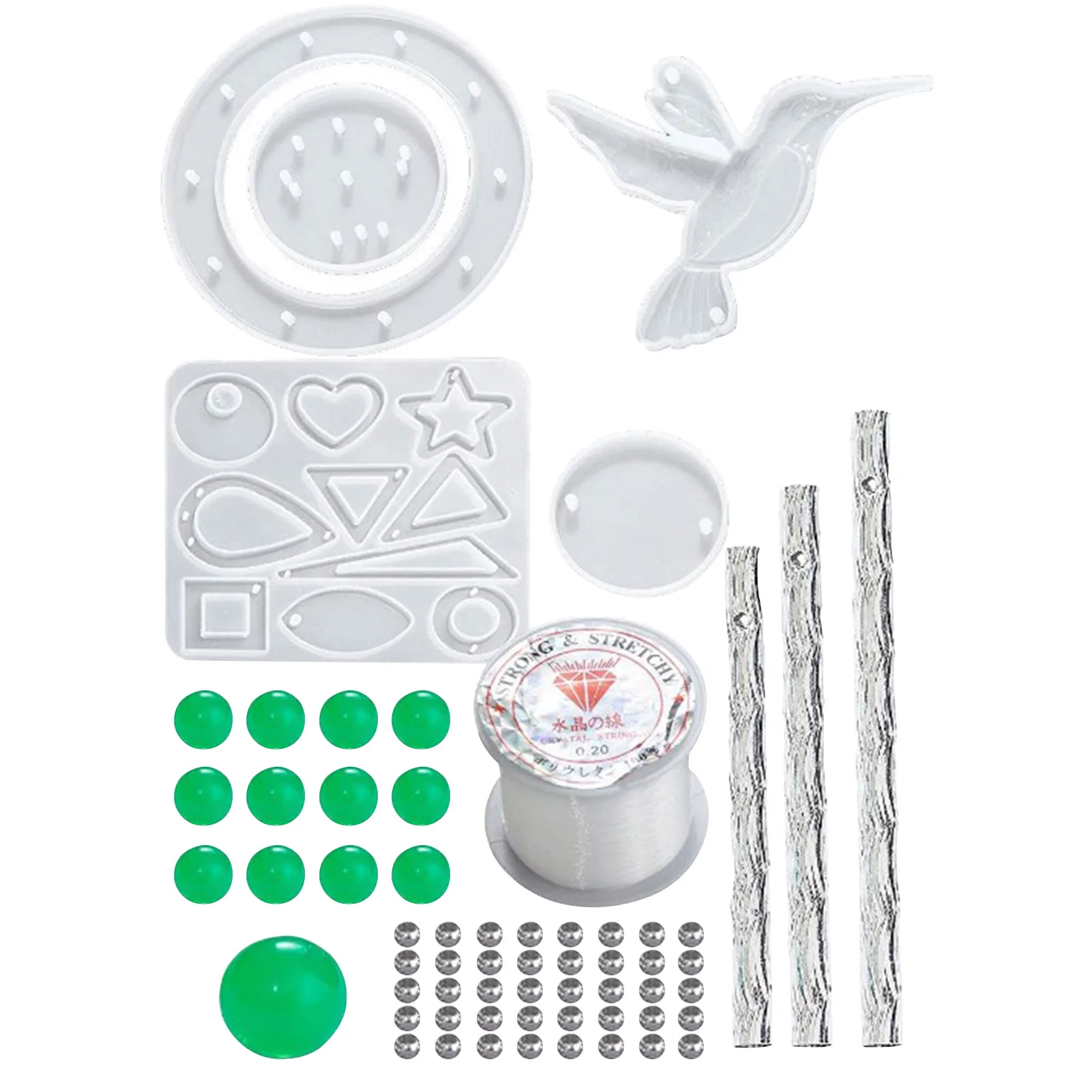 

Silicone Resin Wind Chimes Resin Casting Wind Chime Mold Silicone Kit Bundle Butterfly Design Wind Bell Epoxy Molds For Home