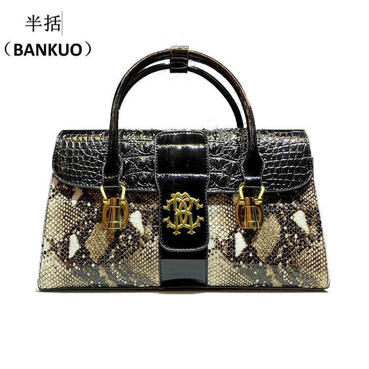 

BANKUO Light luxury women's bag Premium atmospheric crocodile Tote bag Leather one-shoulder messenger handbag