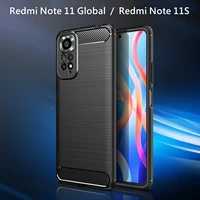 for xiaomi redmi note 11s case redmi note 11s cover rubber carbon soft silicone bumper for redmi note 11s 11 note 11 pro global