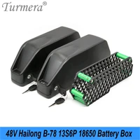 turmera 48v hailong case e bike battery box housing downtube with displayer use in 13s6p 13s5p 10s7p 10s6p 18650 battery holder