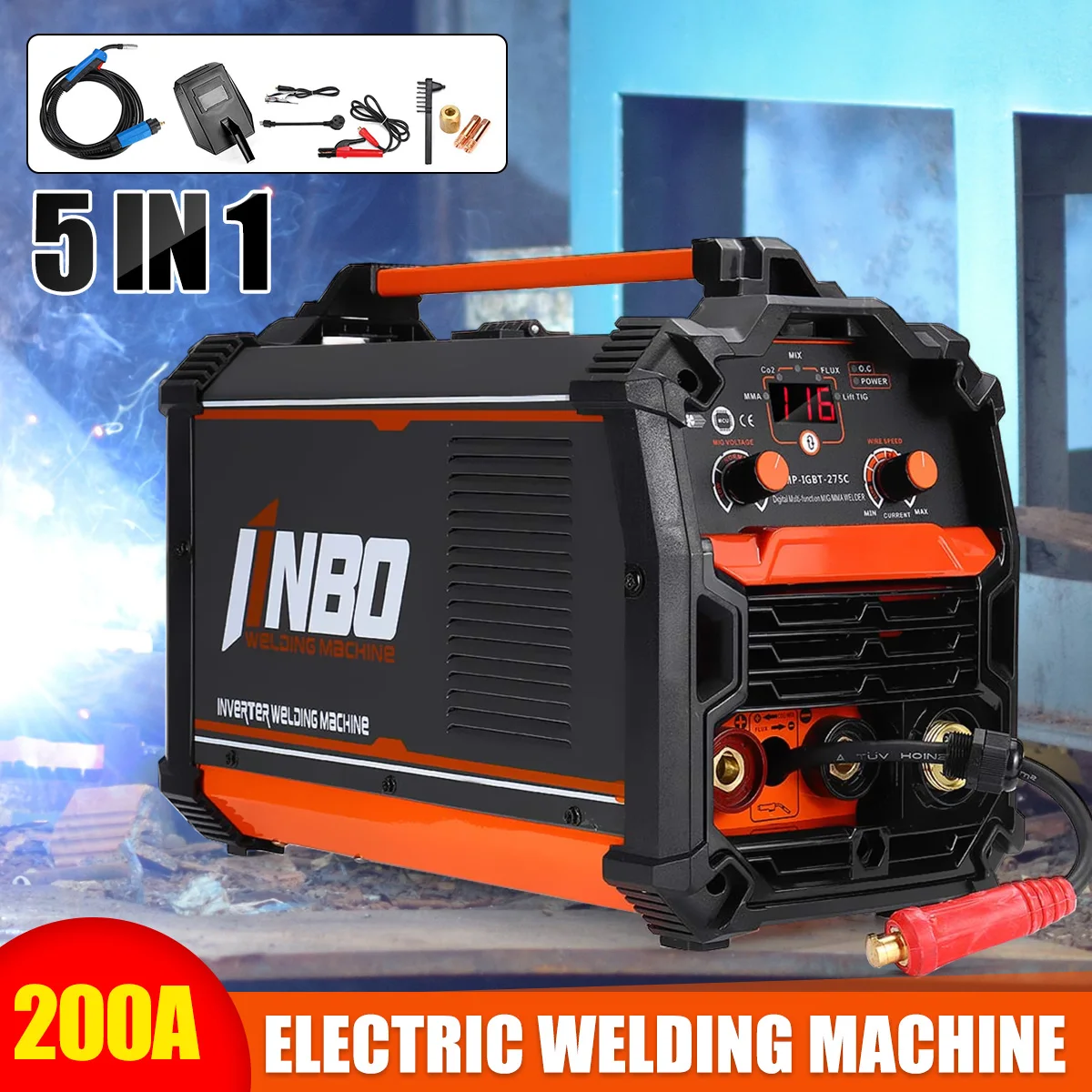 200A сварочный полуавтоматический инвертор MMA/Lift Tig/Gas Mig/ Gasless Mig/Mag