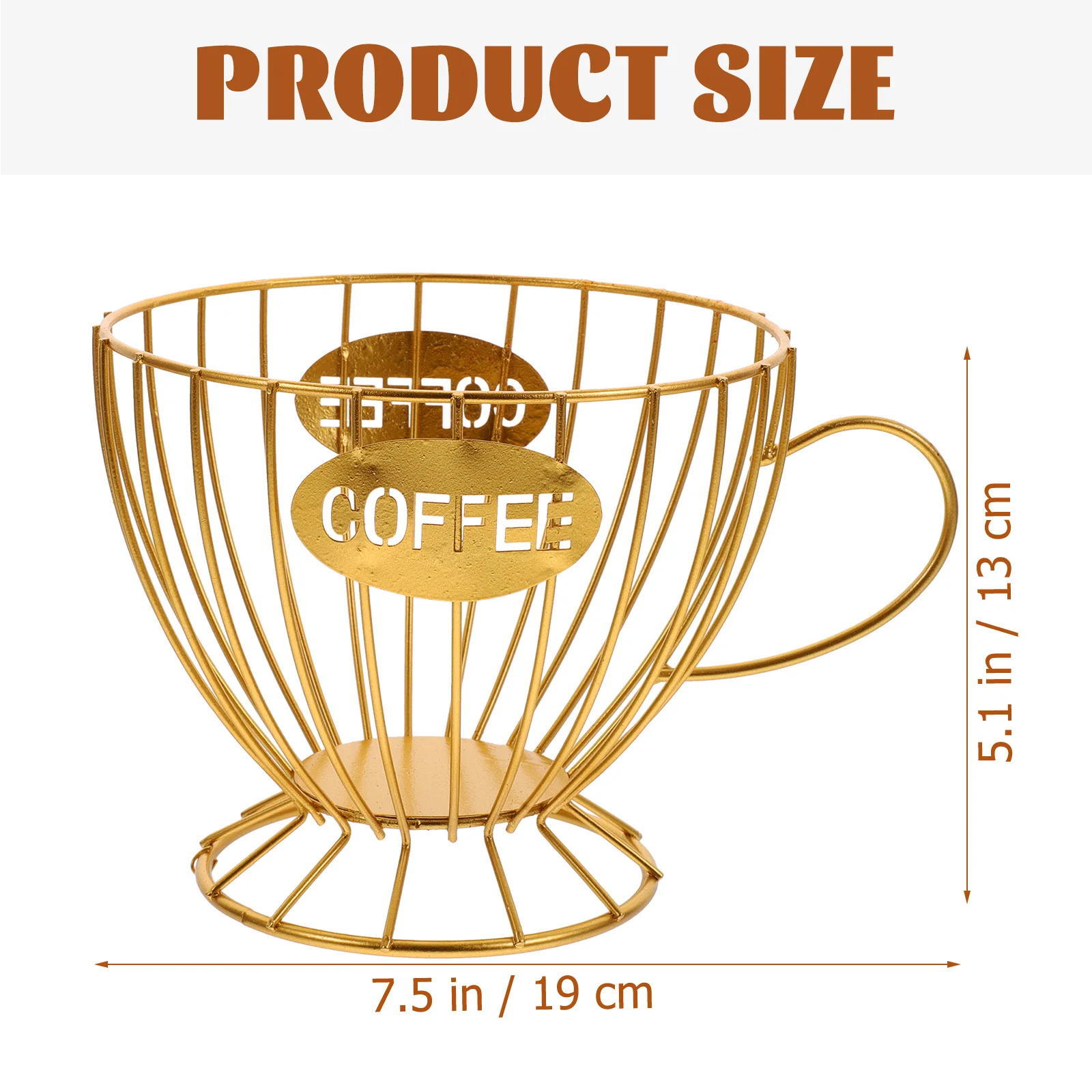 

Coffee Storage Basket Container Espresso Shots Creamer Home Desktop Iron Pod Holders Practical Rack Display