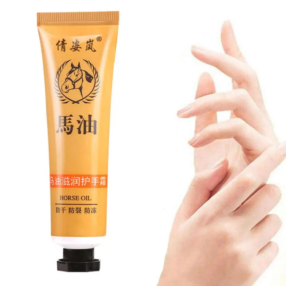 

30g Horse Oil Hand Cream Remove Dead Skin Moisturizing Anti-wrinkle Smooth Hand Lines Hydrating Fine Fade Care Whitening D9B1