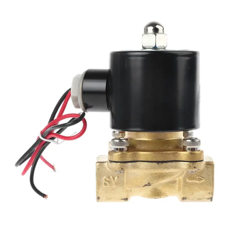 

652F Brass 12V DC 1/2" Electric Solenoid Valve Water Air Fuels Gas Normal Closed New