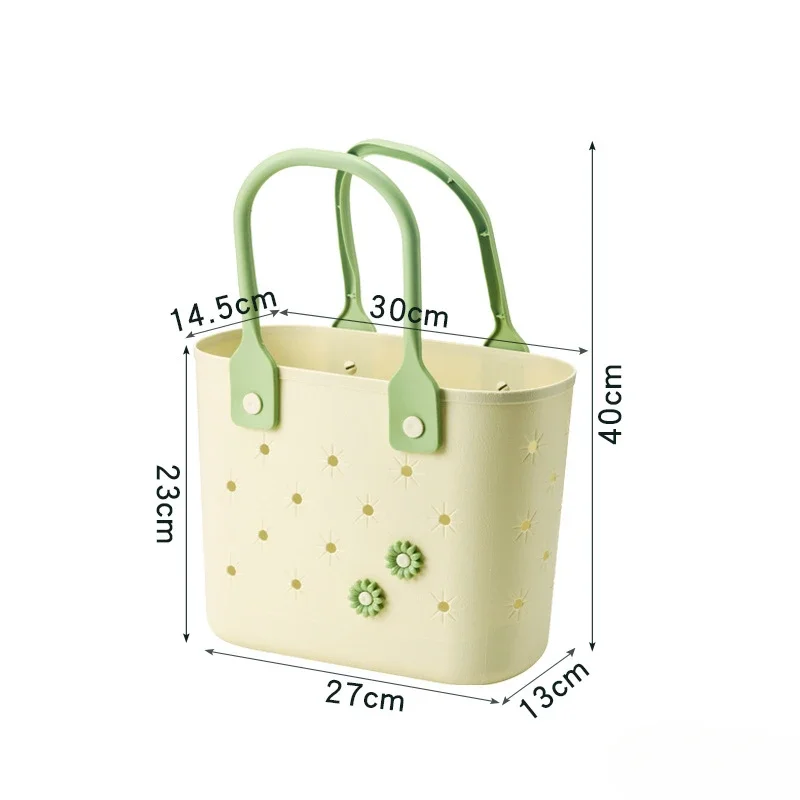 

Пляжная сумкаВодонепроницаемая резиновая пляжная сумка-тоут с цветочным принтом Прочный органайзер для путешествий с мягкими ручками Кемпинг Тренажерный зал Туалетные принадлежности