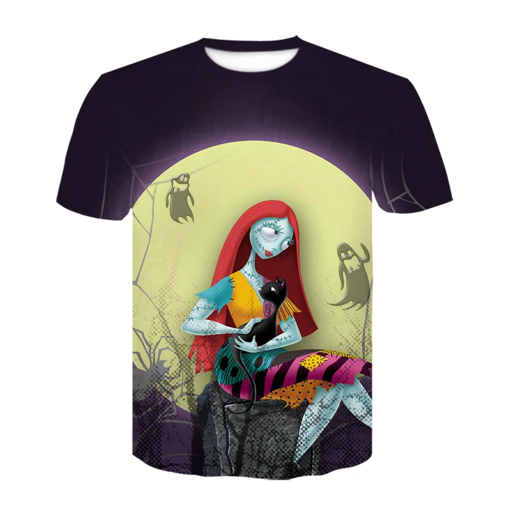

The Nightmare Before Christmas Jack Halloween T Shirt Horror Movie 3d Print Anime Men Women Summer Short Sleeve Shirts
