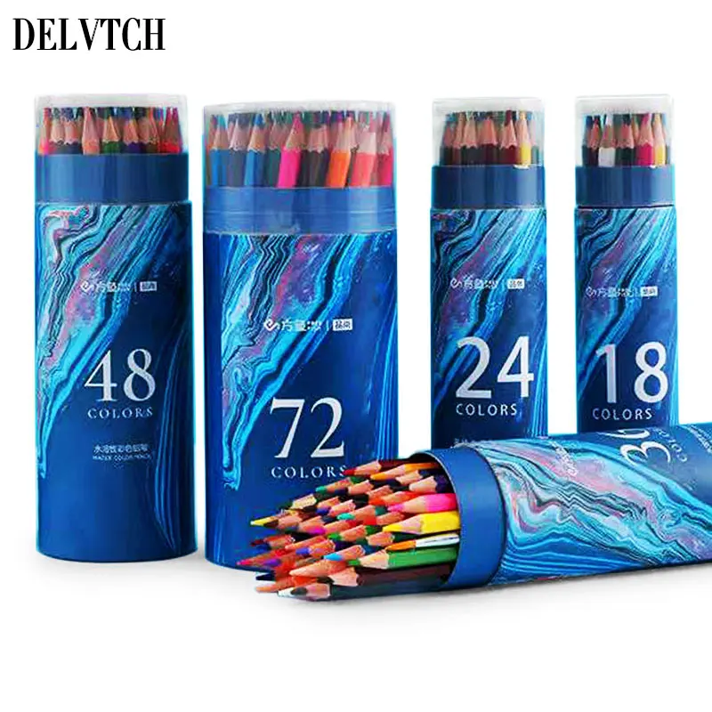 

Sketch 12/18/24/36/48/72 Brush Watercolor For Graffiti Painting Set Pencils Color Hnadle Drawing Wooden Art Colored With Artist