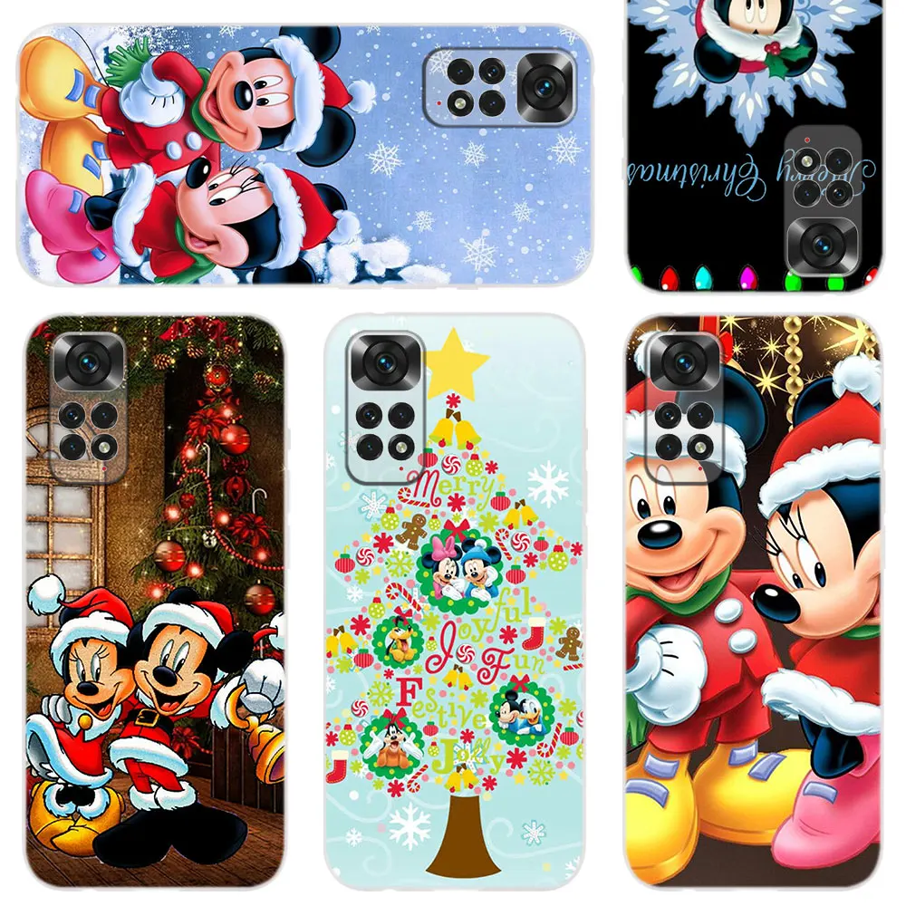 

Silicone Soft Case For Xiaomi Redmi Note 11 10 Lite 9 8 7 6 5 Pro Max 10S 9S 8T 9T 4G 5G Muy Cool de Mickey Mouse en Navidad