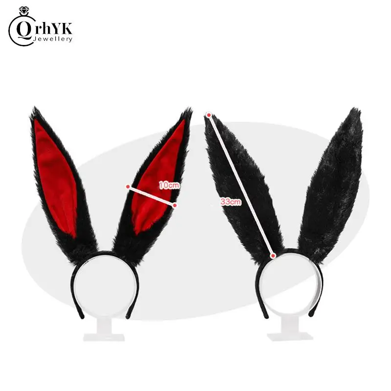 

Party Cosplay Props Cute Girls Plush Long Rabbit Ears Hair Hoop Anime Women Cartoon Plush Headband Halloween