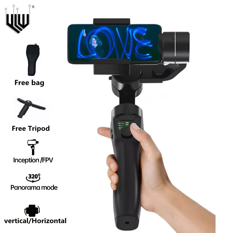 

3-Axis Handheld Gimbal Stabilizer For Mobile Phone Wireless Bluetooth Smartphone Gimbal Stabilizer Sports Action Selfie Stick