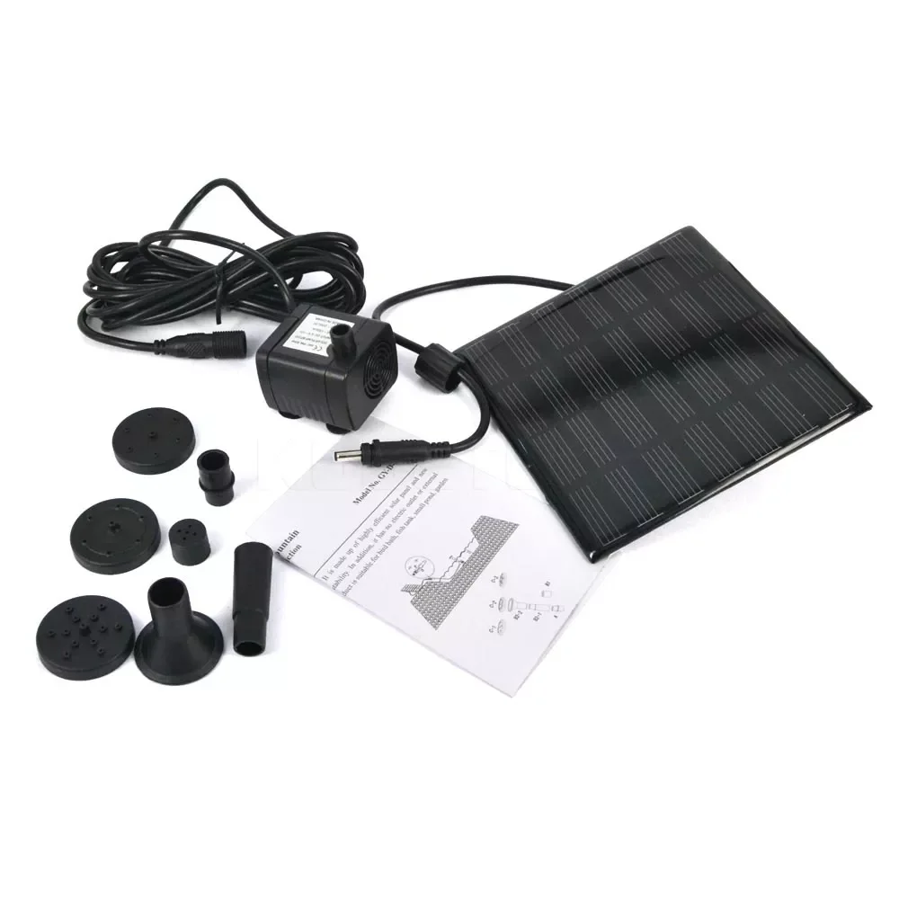 

New Solar Power fountain Kit Brushless Cycle Water Oxygen Supply Pump Submersible Watering Garden Pond Electronic Rockery
