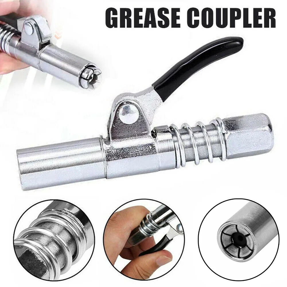 

9cm Grease Coupler Heavy-Duty Quick Release Grease Gun Coupler NPT 1/8 10000PSI Auto Repair Push Accessories