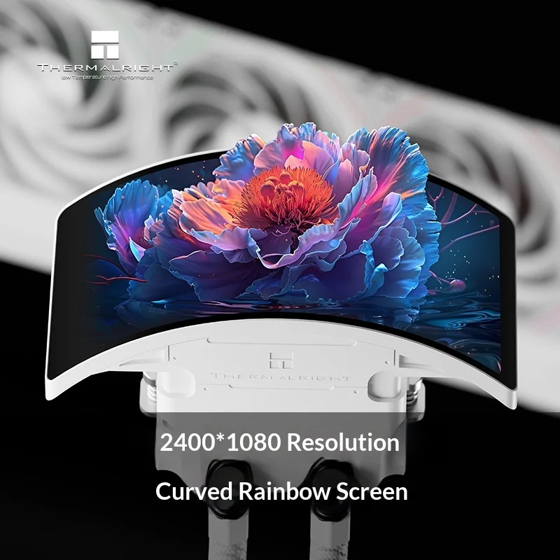 Фото Thermalright RAINBOW VISION 360 TURBO ARGB, 6.67-дюймовый изогнутый OLED-дисплей для системного видеонаблюдения, кастомный экран для мониторинга видеосигнала. №4
