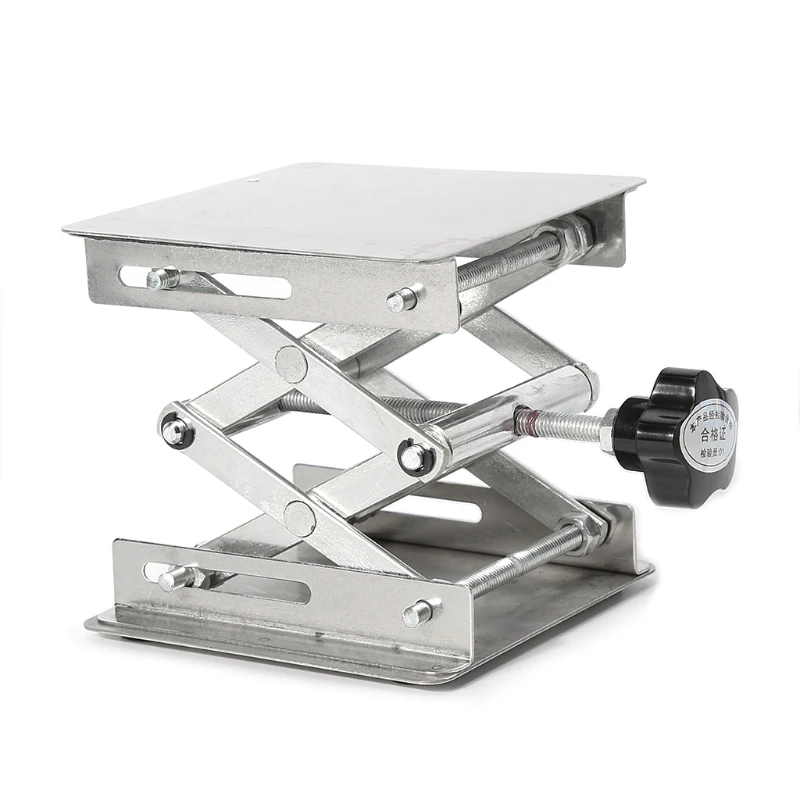 

4x4" Scientific Lab Jack Stainless Steel Lifting Platform Stand Rack Scissor Lif Dropshipping