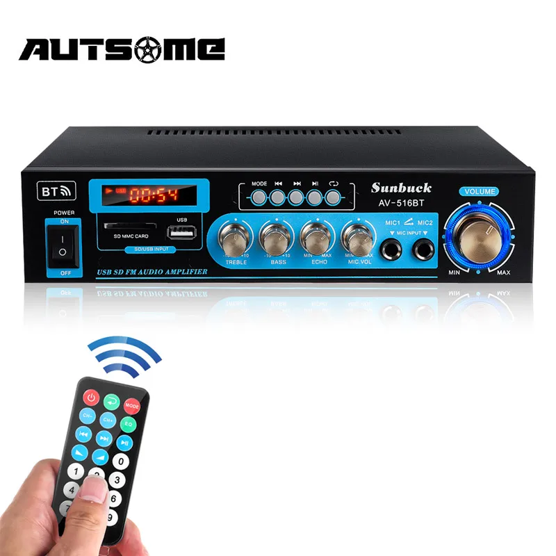 

Усилитель мощности для домашнего кинотеатра, 2000 Вт, 220 В, bluetooth 2,0