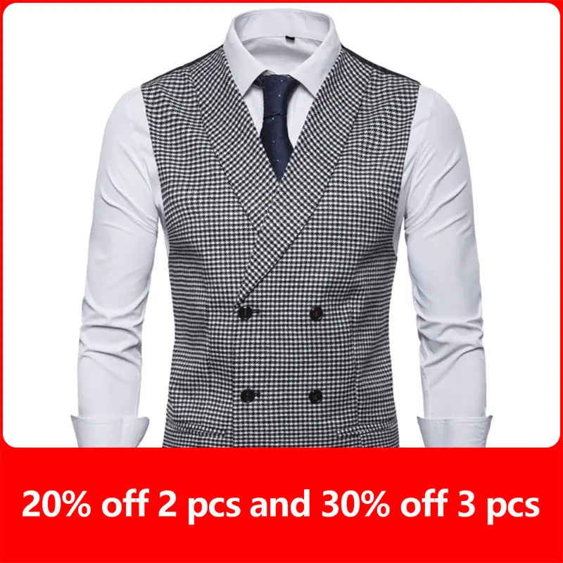 

Fashion Suit Vest Men Formal Dress Vest Herringbone Gilet Fitness Sleeveless Jacket Wedding Waistcoat Men Gentleman Suit Veat
