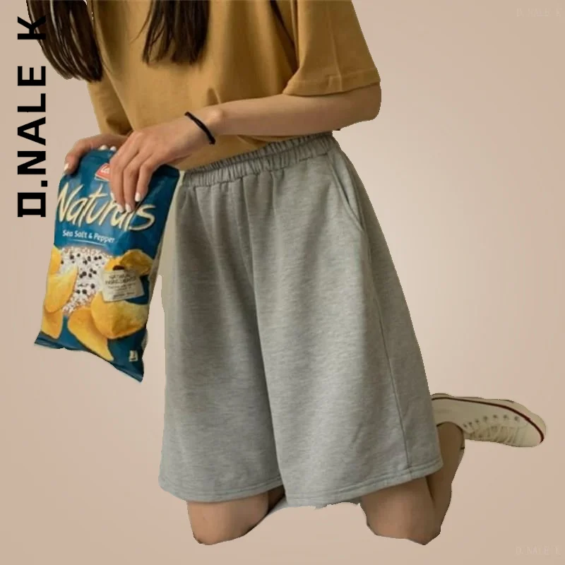 

D.Nale K Shorts Women Pants New All-Match Harajuku Bottoms Hot Sale Hip Pants For Women Trendy Soft Elastic Streetwear Female
