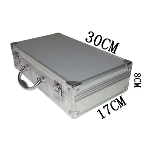 Ящик для инструментов 30x17x8 см, портативный ящик для инструментов, чехол для хранения, алюминиевый с губчатой подкладкой, ручной ударопрочный чехол для инструментов