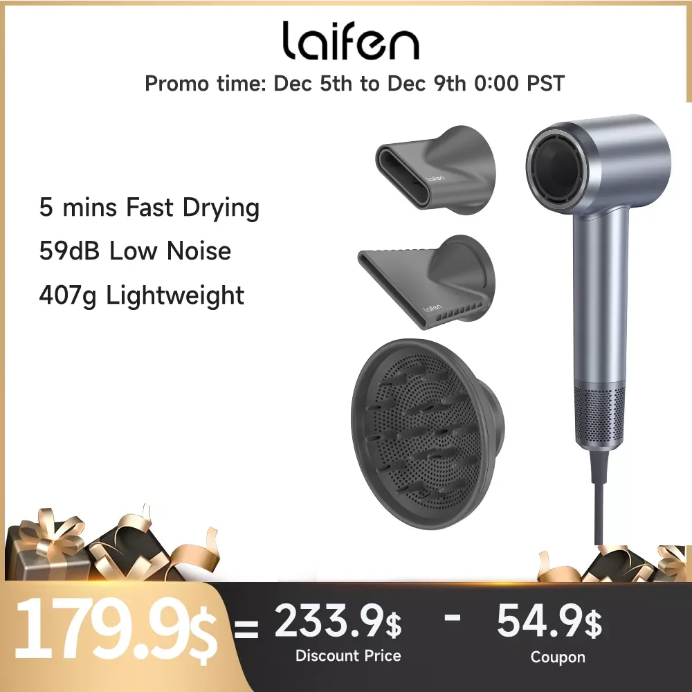 

Swift Special Hair Dryer With 3 Nozzles Negative Lonic Dryer For All Hair 59dB Low Noise 407g Lightweight For Home Travel