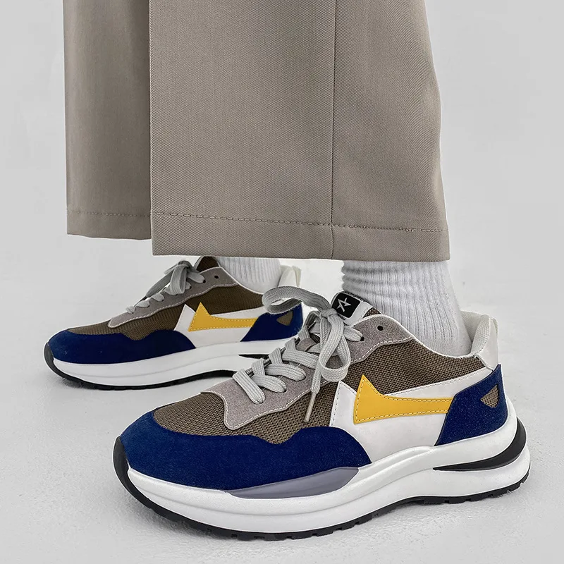 

2022 New Spring and Autumn Couple Casual Sports Shoes Dad Shoes All-match Couple Round Toe Shoelaces Casual Sports Shoes Size 48