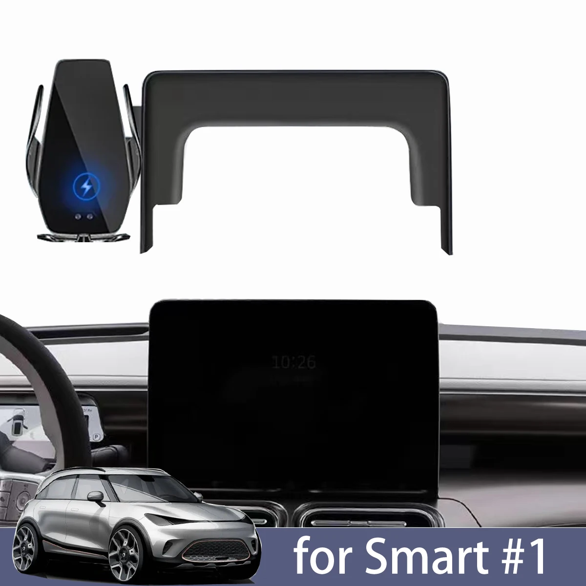 

for Smart #1 Car Phone Holder Screen Navigation Bracket Magnetic New Energy Wireless Charging Rack Accessories