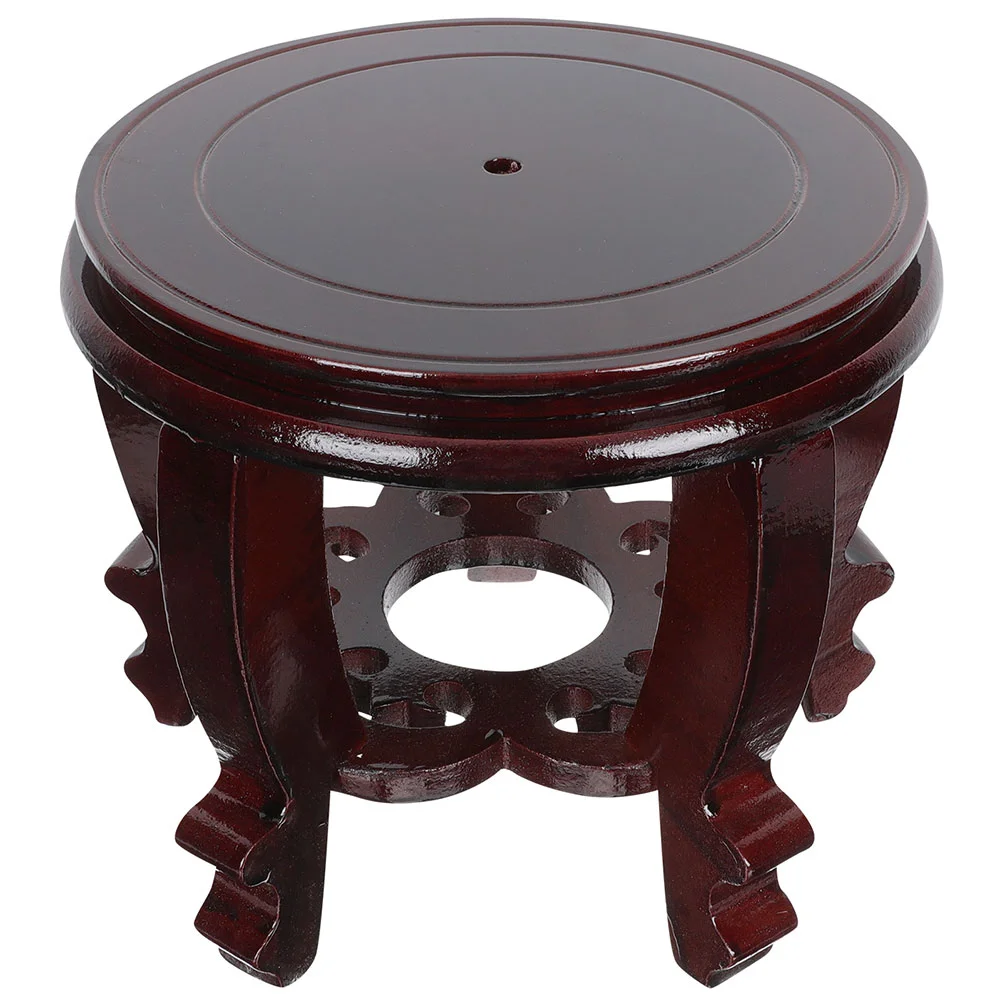 

Wooden Base Display Shelf Flowerpot Holder Aquarium Fish Tank Decorations Handicraft Turtle Stand Decorative Vase