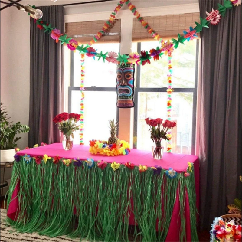 6 шт. тропические бумажные цветочные гирлянды для гавайских украшений Луау 9 фута