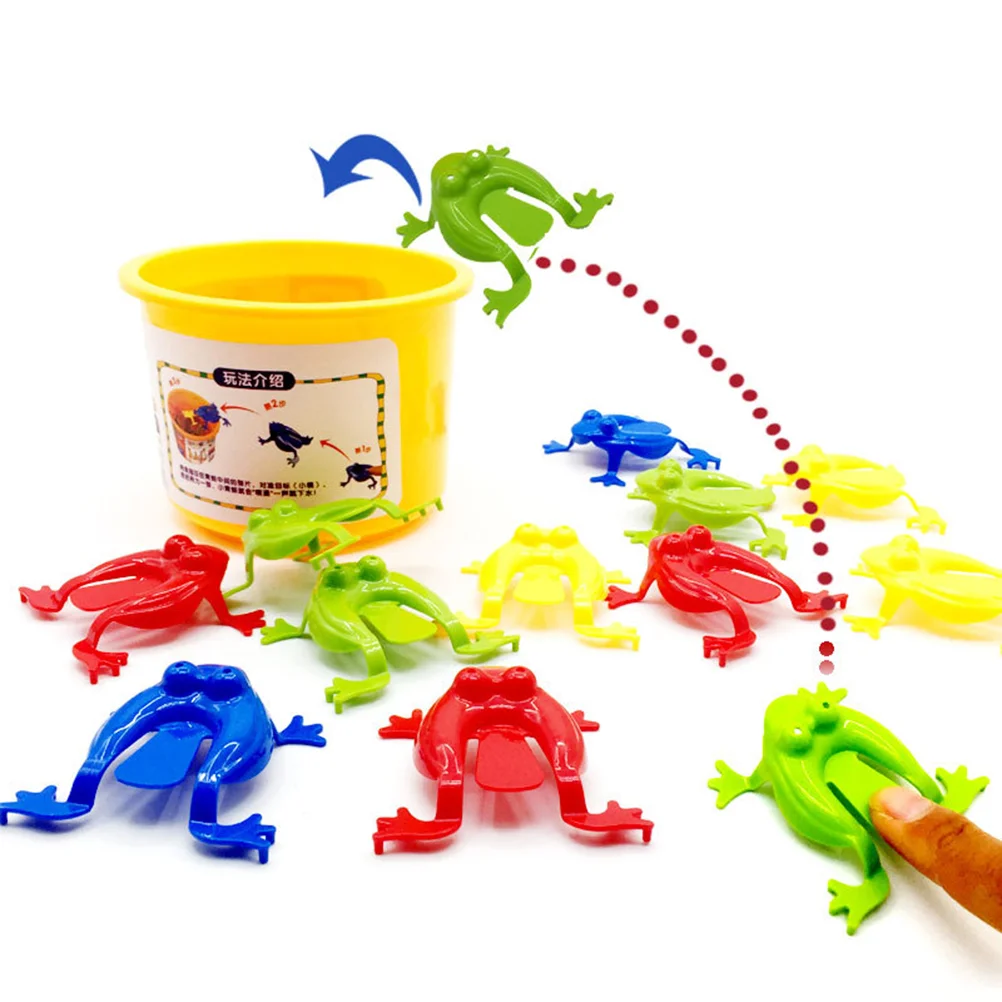 

12pcs Novelty Bouncing Finger Pressing Jumping Toys Children Educational Toys Girl Boy Birthday Gifts （A bucket-12pcs Mixed