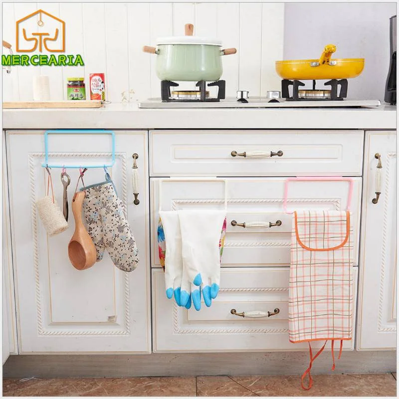 

1pc Hook Behind Bathroom Shelf Towel Cabinet Door Wall Towel Holder