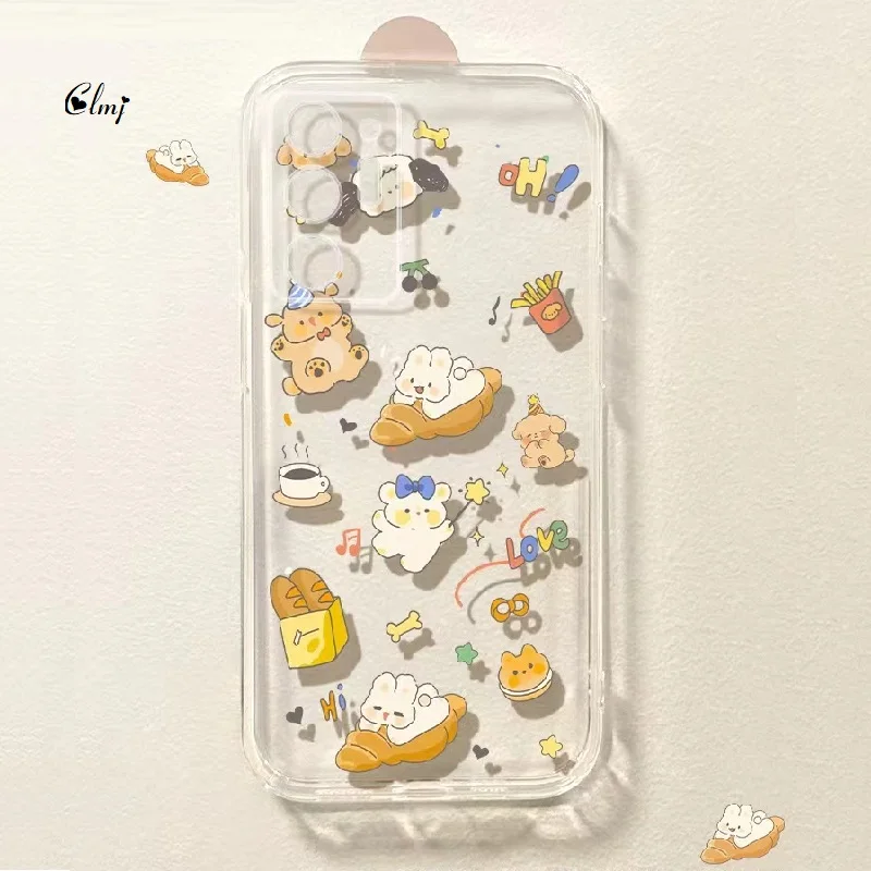 

Clmj Cute Cartoon Rabbit Phone Case For Samsung Galaxy A52 A31 A12 S21 Plus S22 Ultra S23 S20 FE Note 20 Ultra Silicone Cover