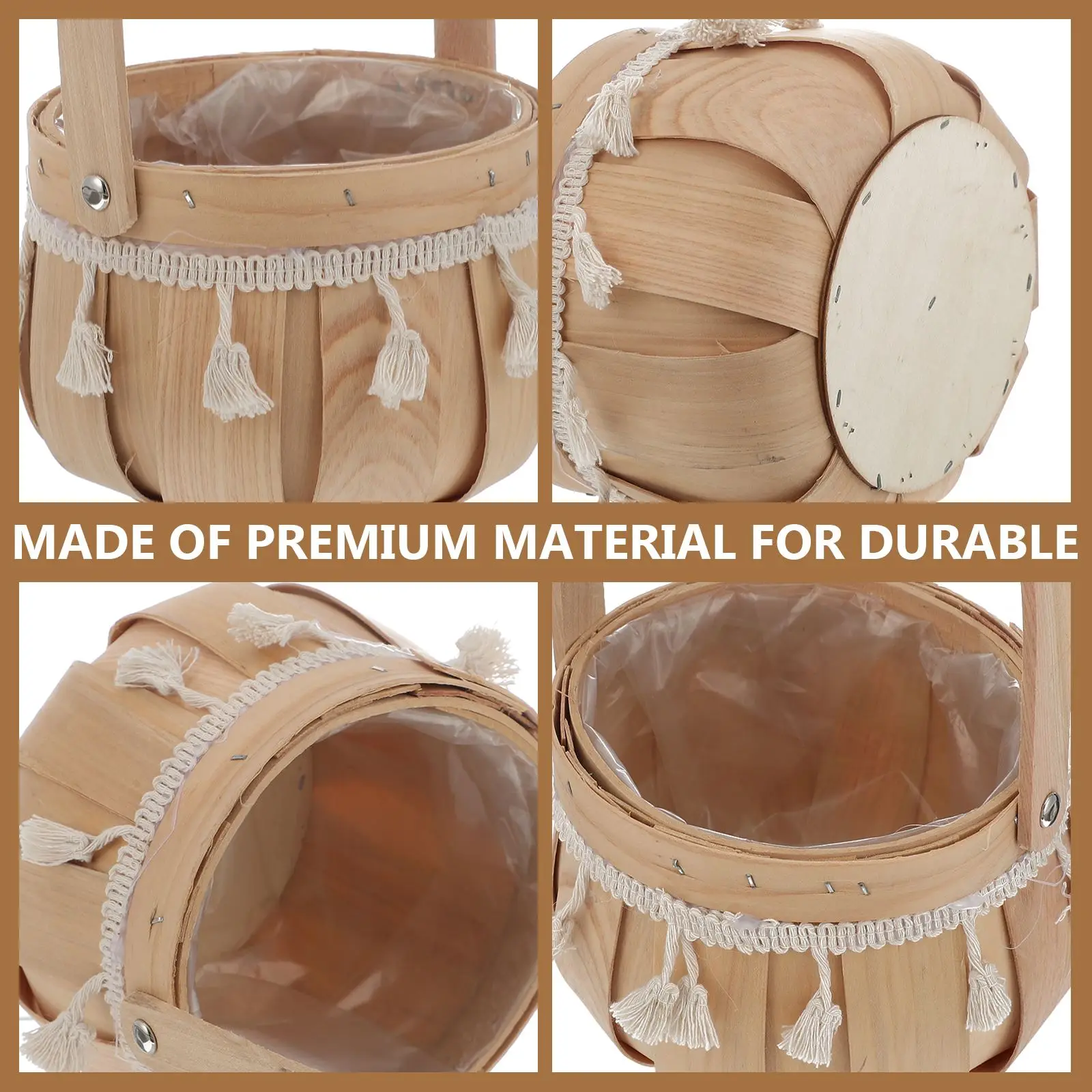 1 шт. плетеная большая корзина ручной работы с ручкой для горшка круглая тыквой