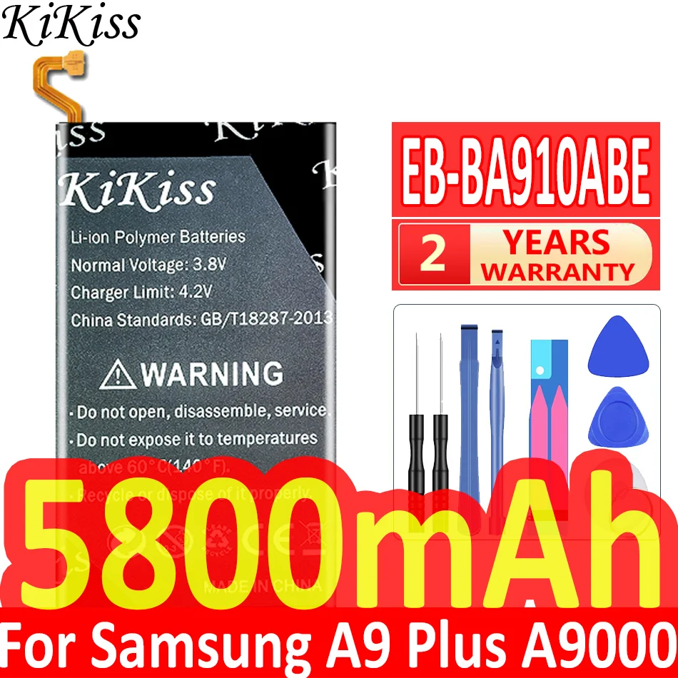 

KiKiss For SAMSUNG EB-BA910ABE 5800mAh Battery For Samsung Galaxy A9 Pro A9Pro (2016) A9+ SM-A9100 SM-A910 SM-A910F SM-A910DS