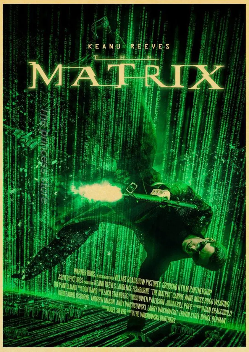 Ретро-постер с изображением реакции матрицы постер из крафт-бумаги для фильмов