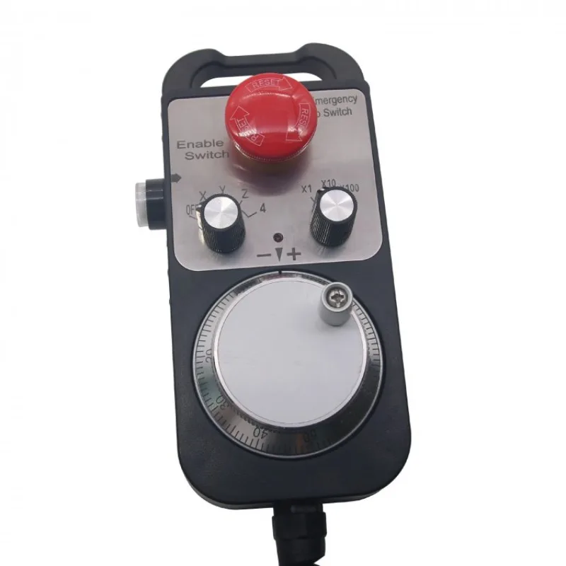 

Universal 5V/12V 100PPR 4 Axis MPG Pendant CNC Handwheel with Emergency Stop+ Magnet