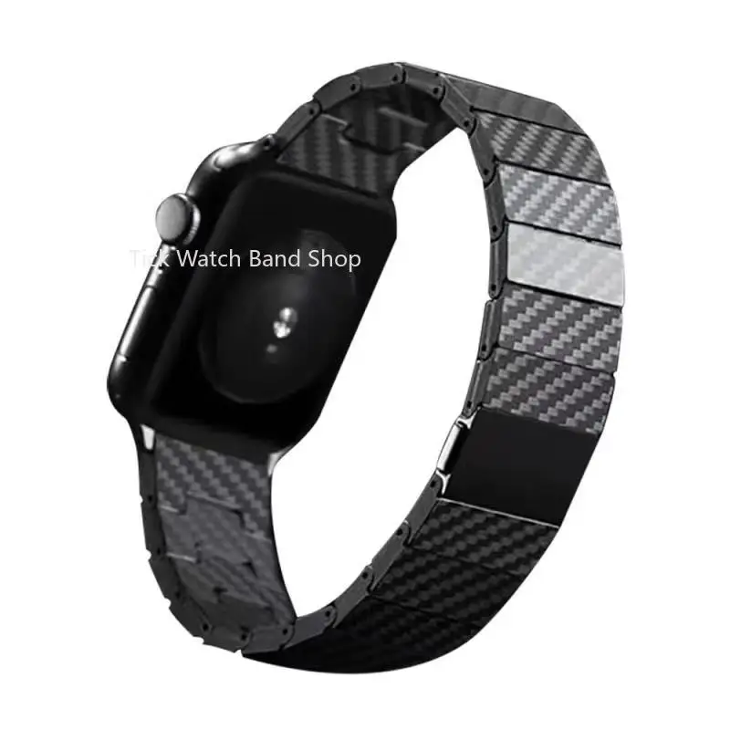 For Apple Watch Ultra  49mm45mm44mm42mm41mm38mm40mm bracelet for Apple iWatch 8 7 SE 6 5 4 3 2 Carbon fiber mixed material strap