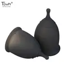 Многоразовая силиконовая менструальная Женская чаша, черная менструальная чаша для женской гигиены