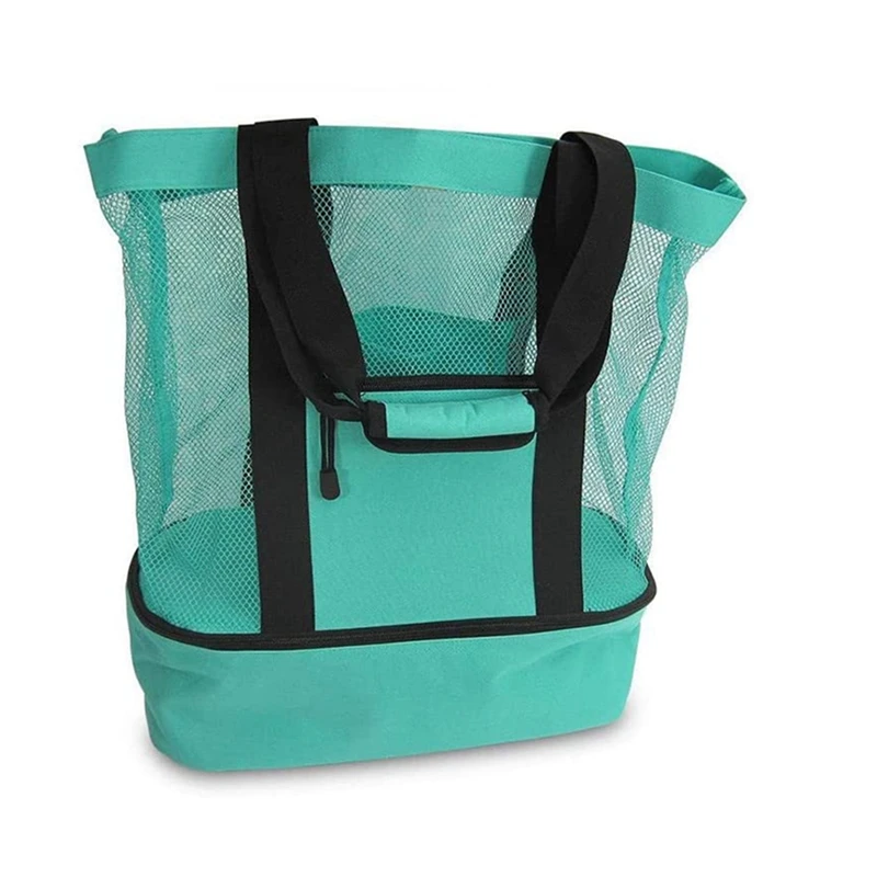 

Storage Bag Picnic Beach Bag Double-Layer Mesh Beach Picnic Bag Ice Bag Insulation Bag