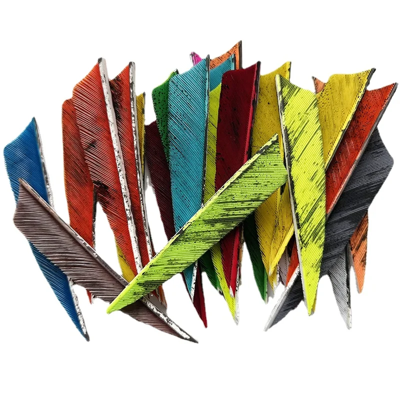 

50 PCS Hi-Q 2.5 Inch Hunting Arrow Feathers Shield Cut Fletches Turkey Arrow Feather Fletching Archery Accessories