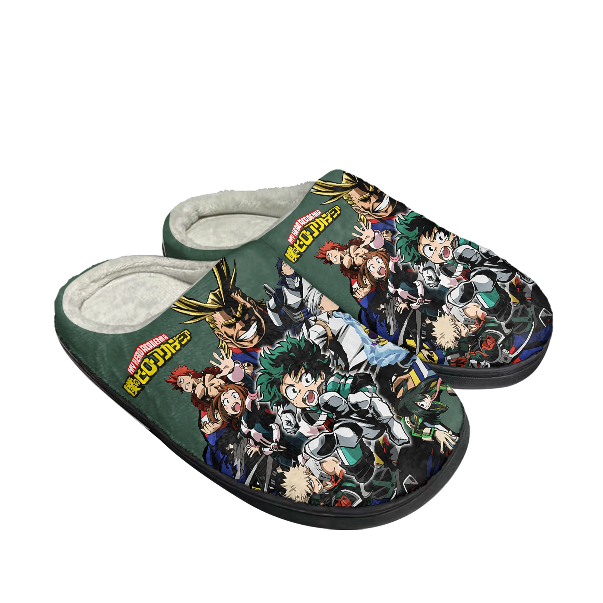 

Japanese Anime My Hero Academia Home Cotton Slippers Men Women Plush Bedroom Casual Keep Warm Shoe Custom Thermal Indoor Slipper