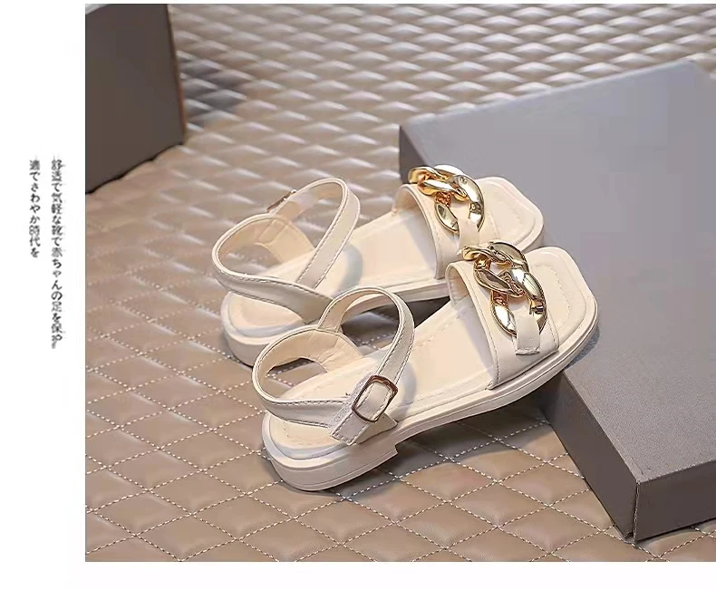 Сандалии для девочек Новинка лета 2022 модная обувь принцессы детские пляжные