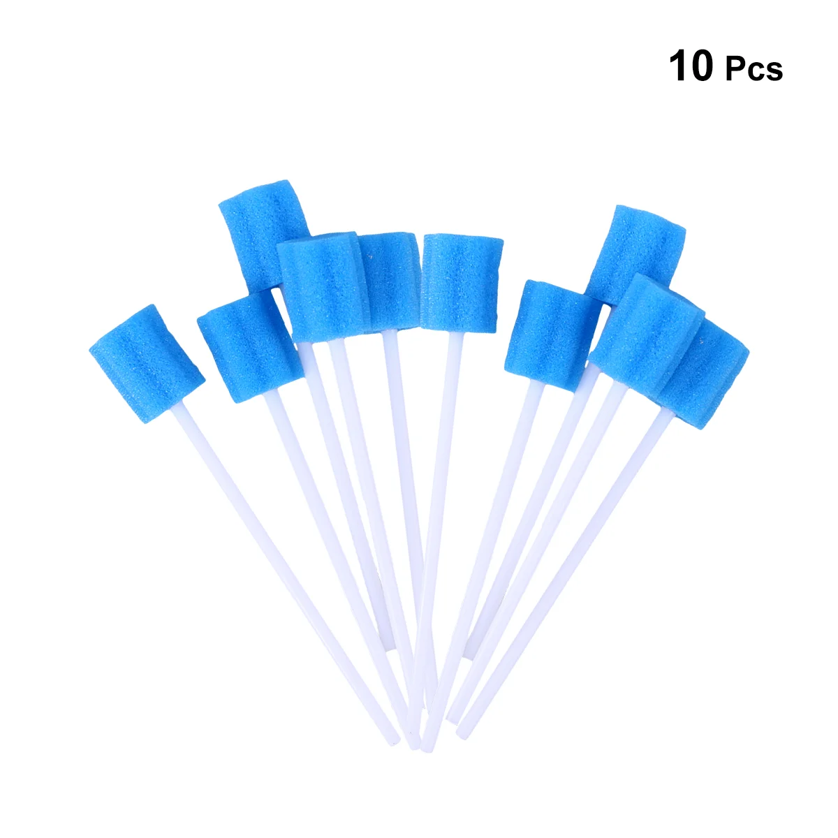 

100pcs Disposable Sponge Stick Mouth Care Sponge Tooth Cleaning Sponge Swab Oral Care (Blue)