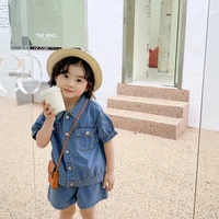 kids two piece outfits kids denim sets toddler boys summer clothes children jeans pant and top 2 piece set fashion girl clothing