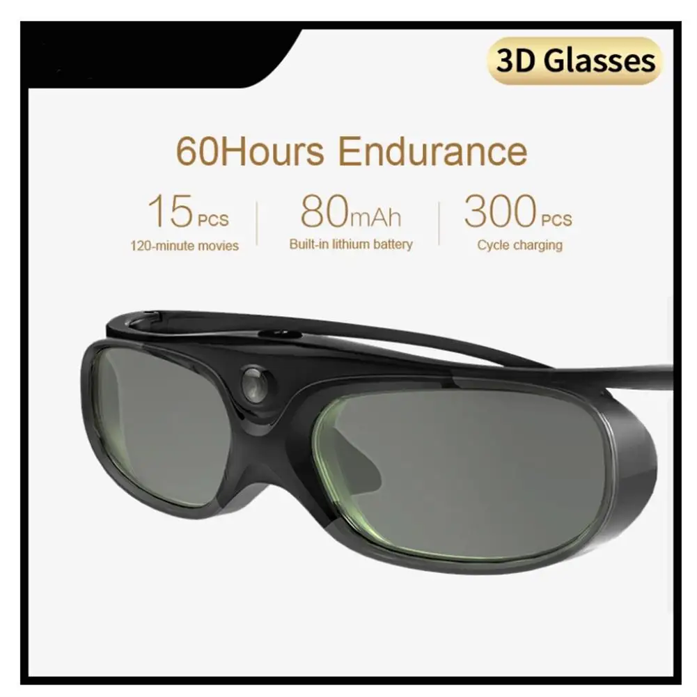 Затвор Dlp-link 3D, 1 шт., перезаряжаемое стекло виртуальной реальности, ЖК-стекло es, совместимое с H2 Horizon Aura, Прямая поставка