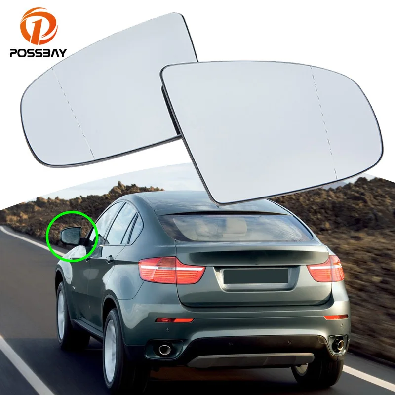Car Side Clear Rearview Heated Mirror Glass for BMW X5 X6 Series E70 E71 E72 2007-2014 Auto Heating Accessories Exterior Parts