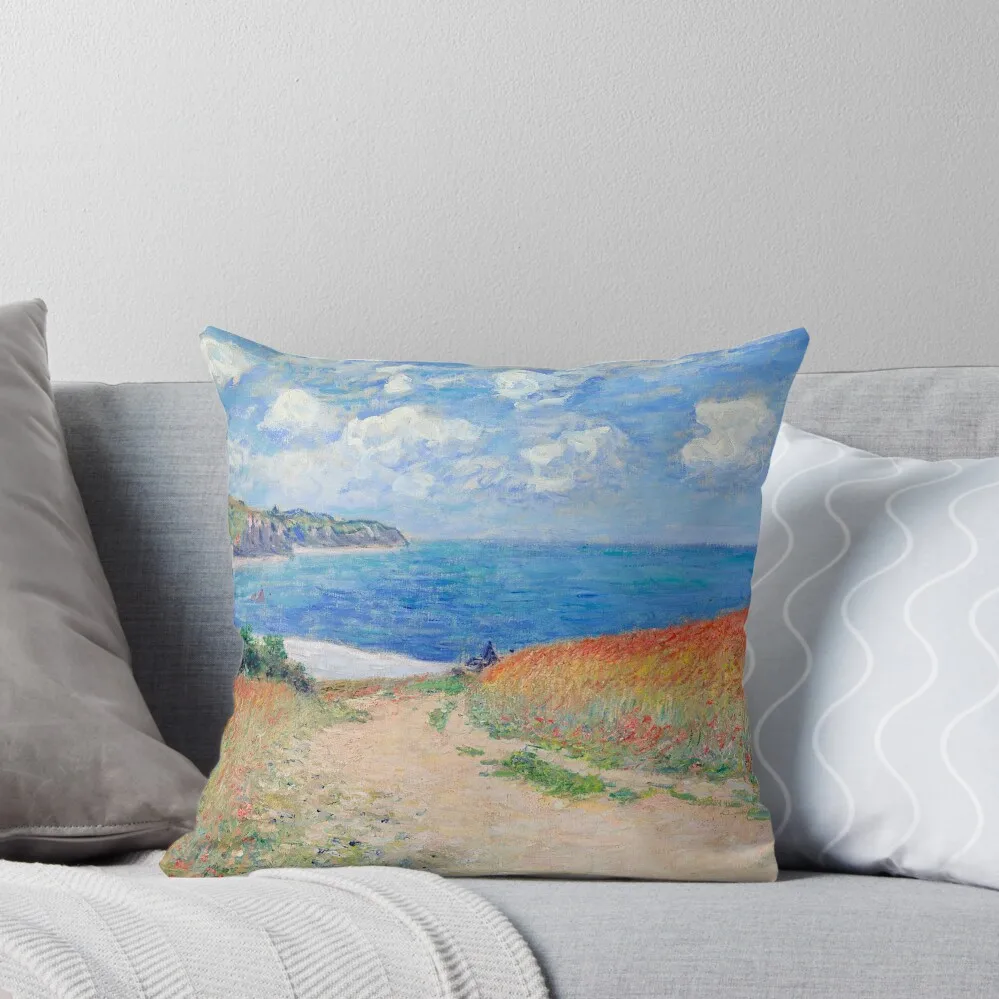 Классическая подушка для путешествий по пшеничным полям-Клод Моне (1882)