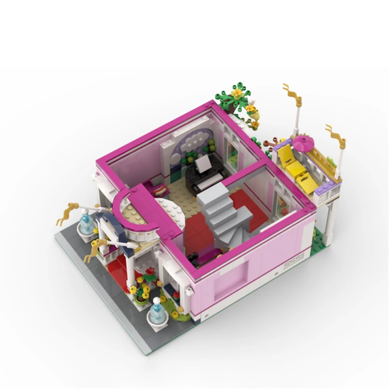 MOC-116595 знаменитый фильм городская улица вид HLC здание отеля модульный